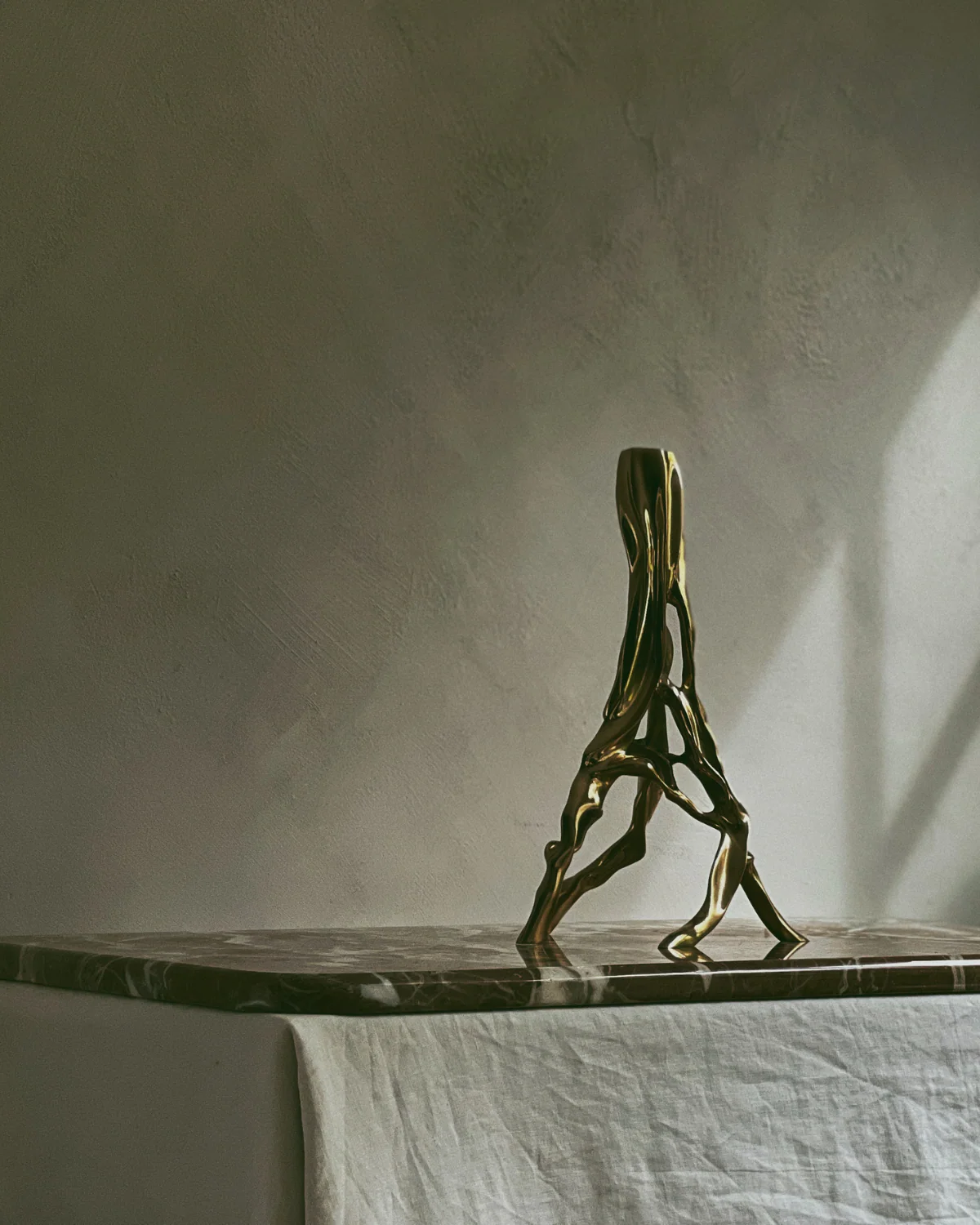 Alexia Candlestick in Polished Bronze - Image 3