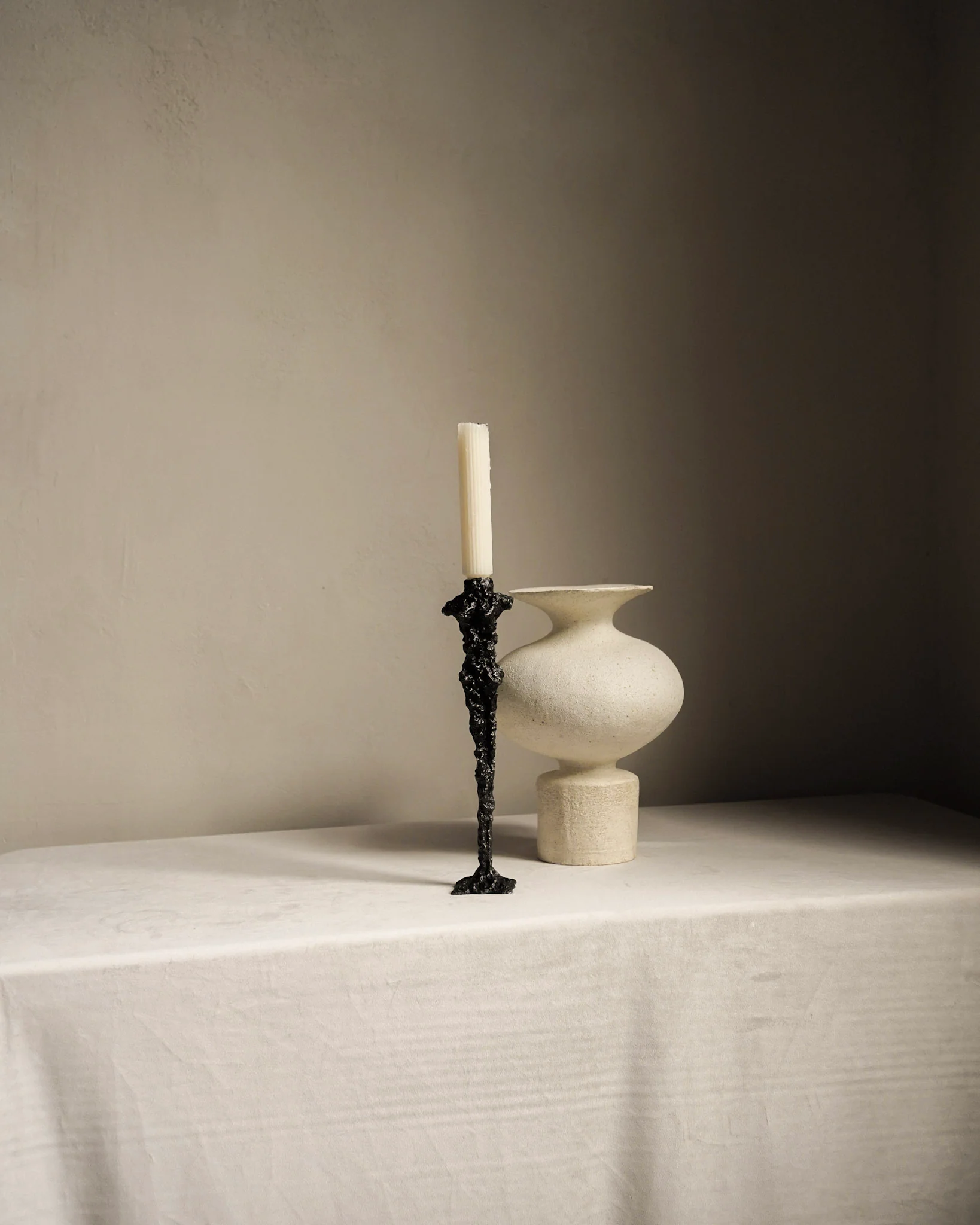 Hun Candlestick in Dark Bronze - Image 3