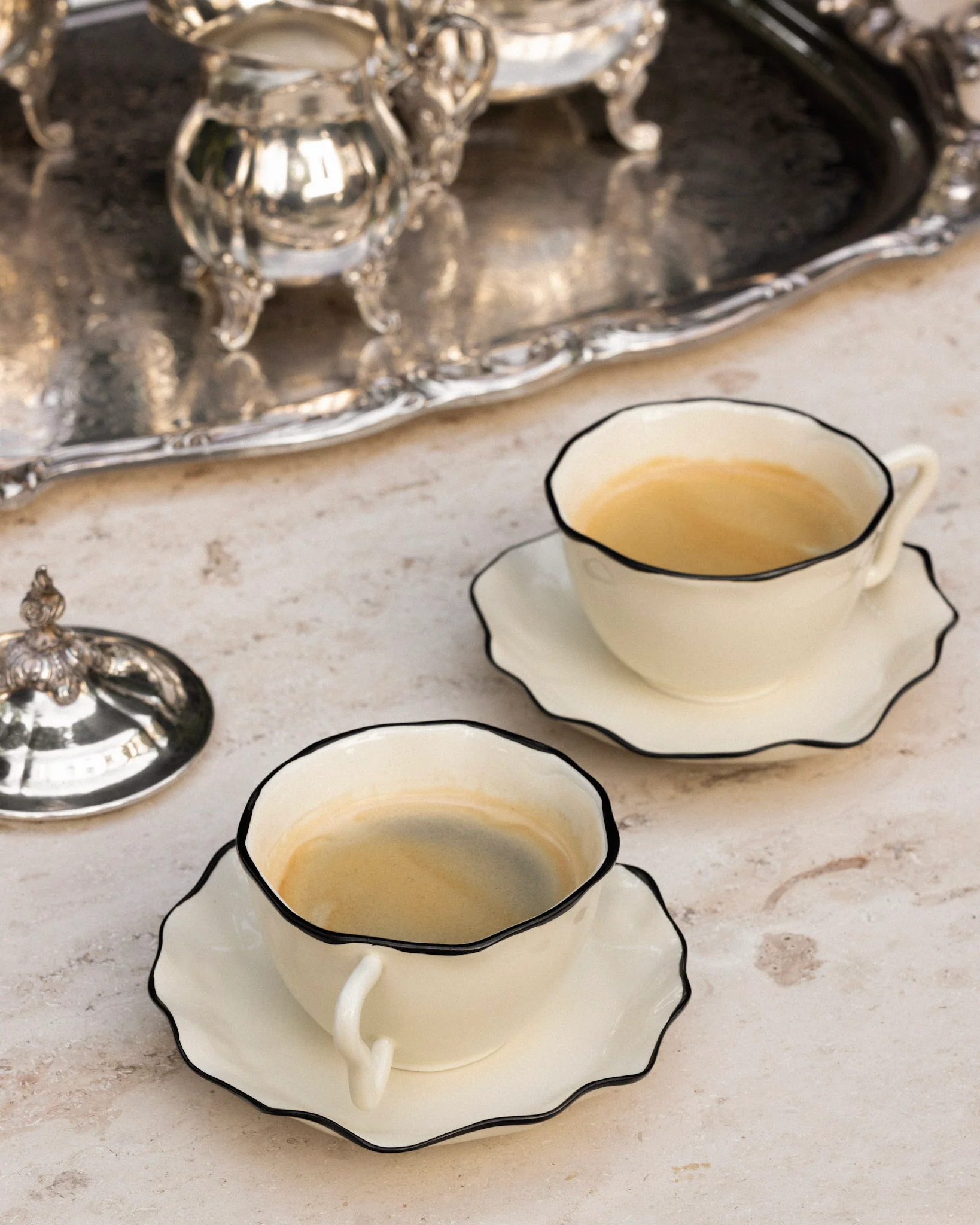 Ribbon Teacup and Saucer - Image 3